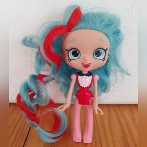 Shopkins Shoppies Doll Red and Blue with molded/painted on Bowtie Suit Doll Only